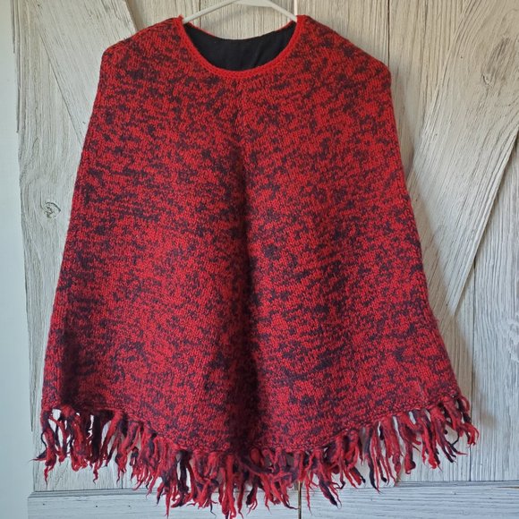 Thick Wool Poncho Made in Nepal - Picture 1 of 6